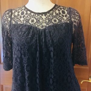 Navy lace top.